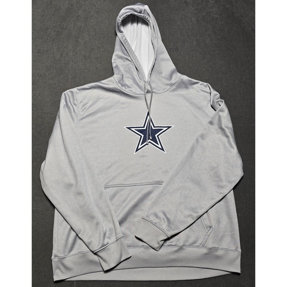 NFL‎ Dallas Cowboys Team Apparel Gray Hoodie Sweatshirt Mens Size XXL